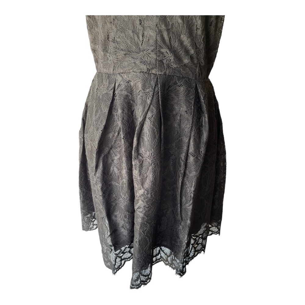 H&M Black Lace Dress Formal Evening Party Prom Dress Short Mini Dress, Sz 8 - Picture 4 of 7